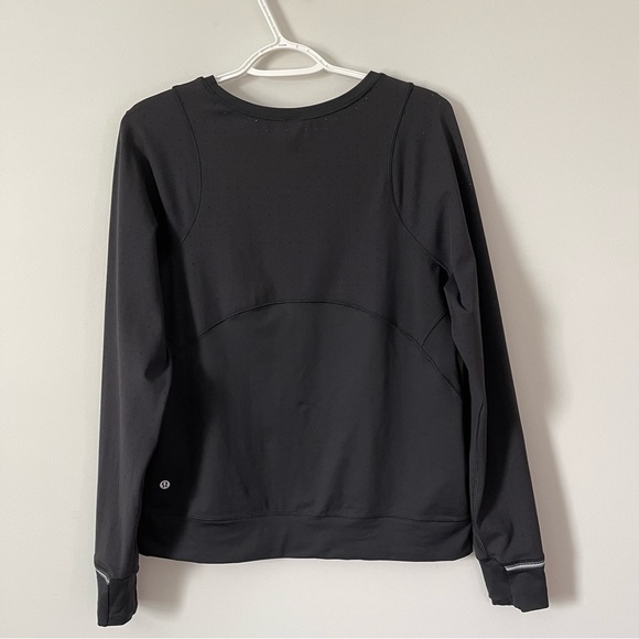 Lululemon Mind Over Miles Long Sleeve Running Top Black Size 8 - Picture 11 of 15